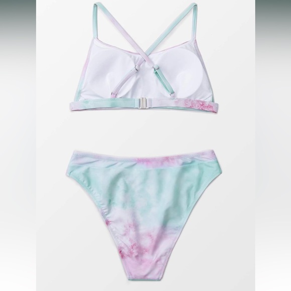 Tie Dye High Wasted Bathing Suit - Picture 5 of 8